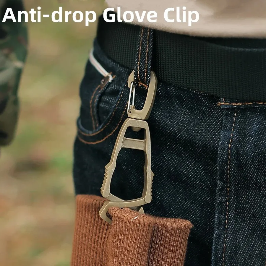 1PC Outdoor Glove Clip Hanger Multi-purpose Anti-drop Hook Plastic Clip Holder Protective Work Gloves Safety Clamp Camping Tools