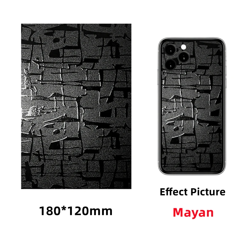 Imagem -03 - Adesivo Protetor de Filme Traseiro com Textura 3d 50 Peças para Máquina de Corte de Lâmina Película de Corte Universal Capa Traseira Decorativa para Iphone