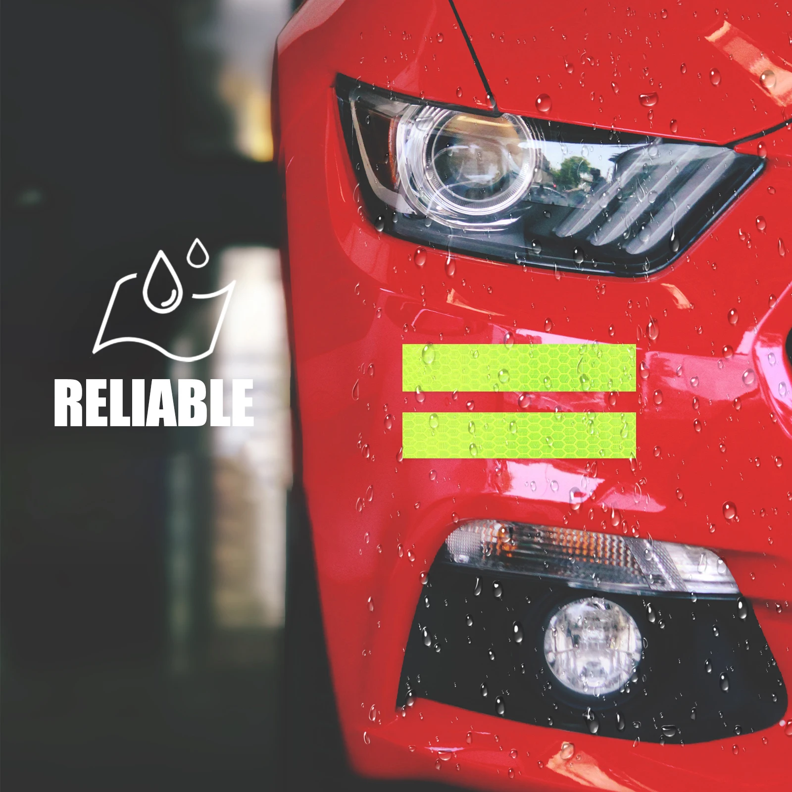 

Fluorescent Safety Reflectors Reflective Anti Slip Tape Car Strip Warning Stickers High Visibility Luminous