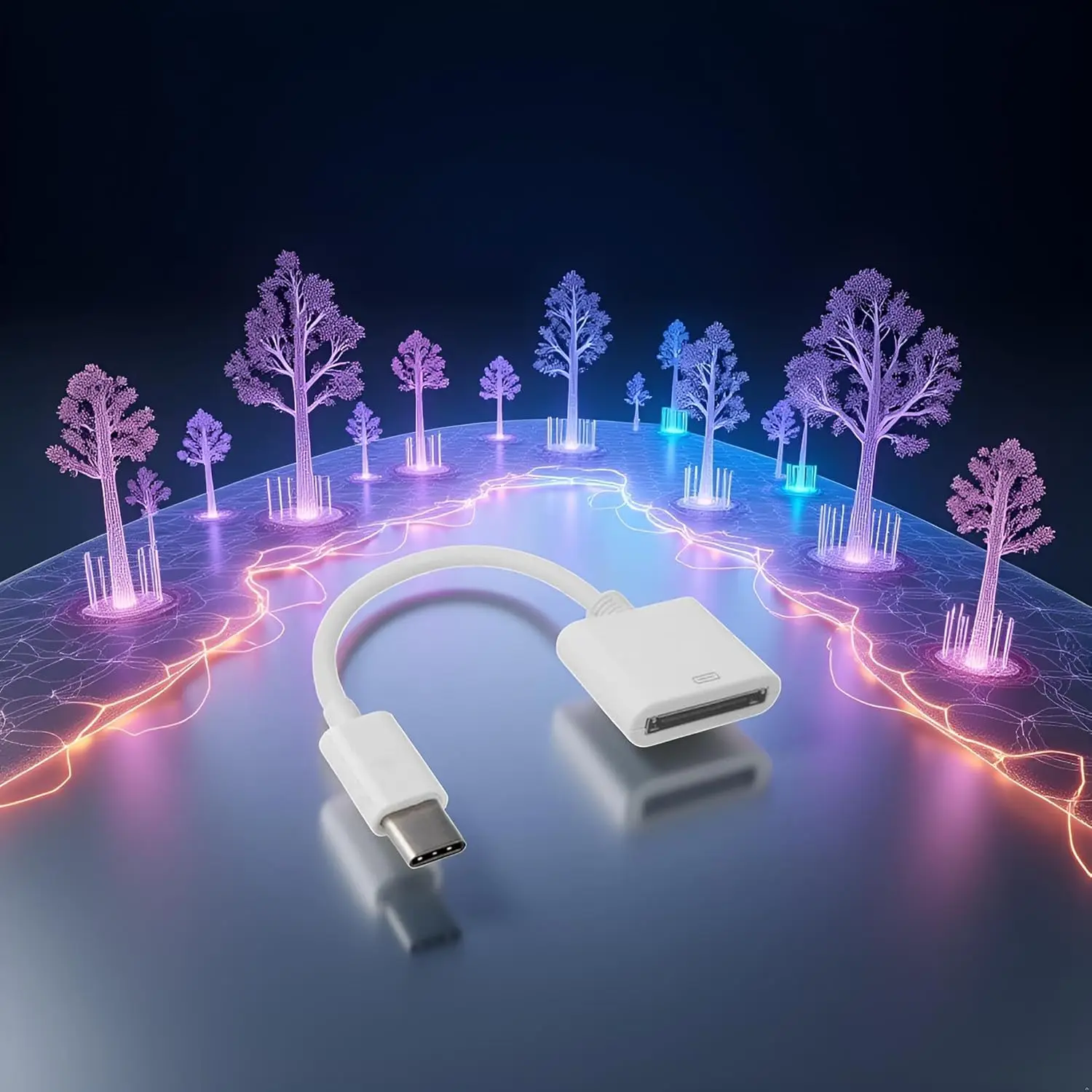 Adapter USB-C (Type-C) z żeńskim złączem 30-pin Apple na USB 3.1, kabel synchronizacyjny i ładowania, adaptery OTG do telefonów komórkowych, akcesoria do kabli USB. — zdjęcie produktu 4