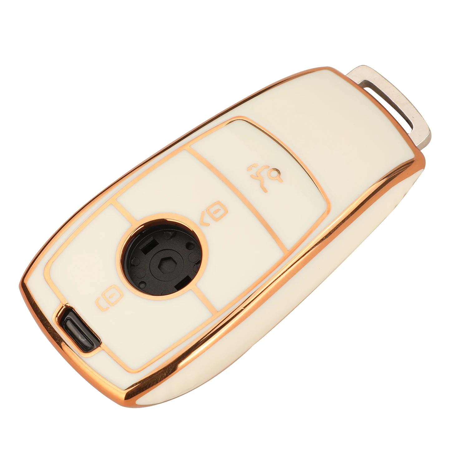 Jingyuqin TPU Auto Key Shell Cover For Benz Key AMG MAYBACH 2016+ C-class E-class GLC300L E300l/E260/E350 A200 Car Accessories