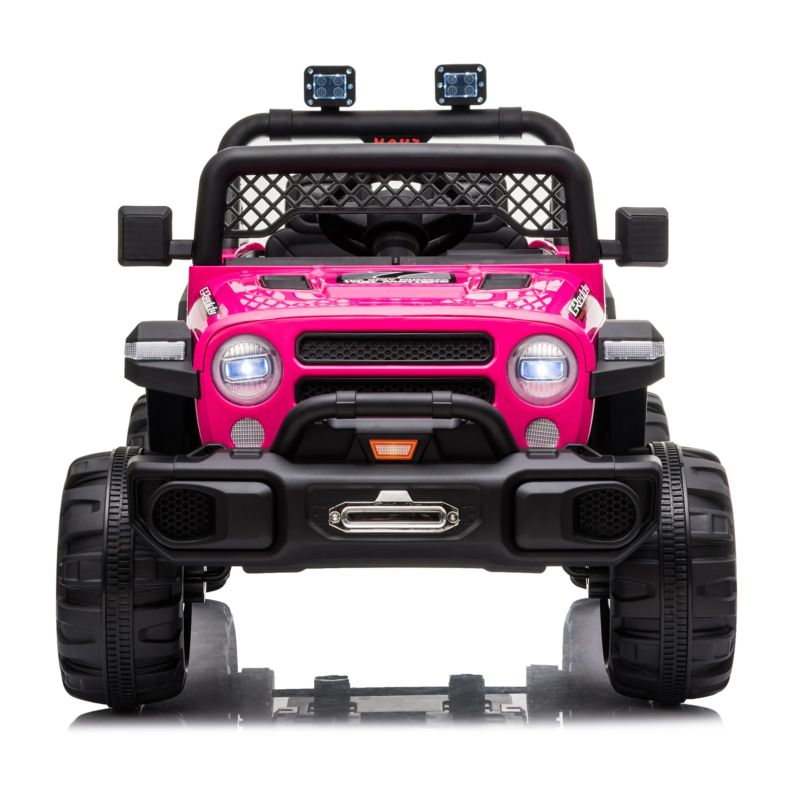 Dual Drive 12V 4.5A.h with 2.4G Remote Control off-road Vehicle Rose Red