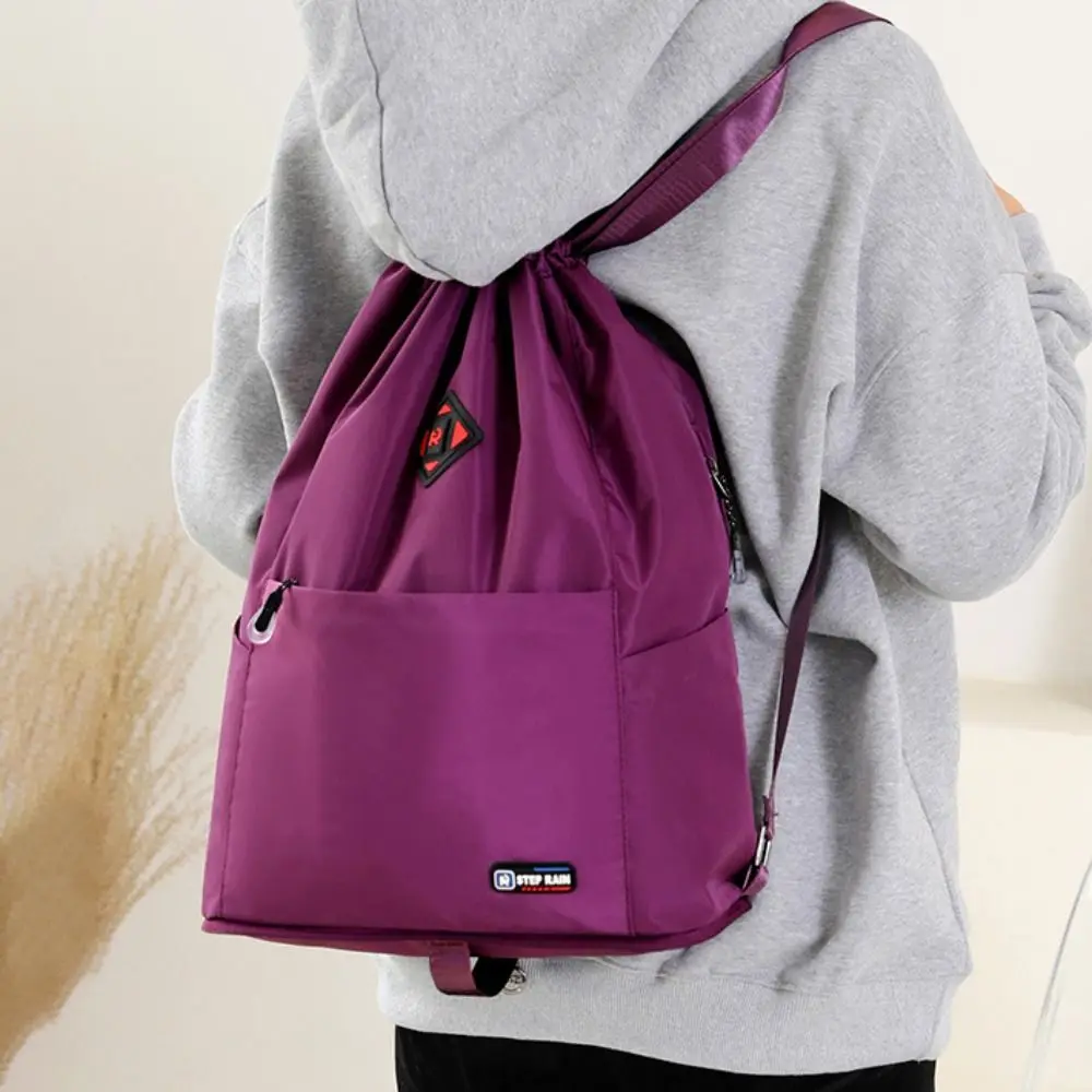 

New Oxford Travel Backpack Durable Waterproof Handbag Foldable Solid Color School Bag Women Man