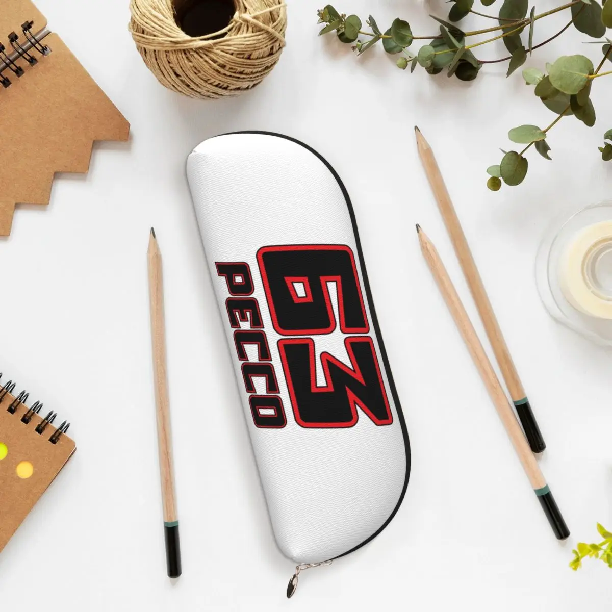 Pecco Bagnaia 63 مقلمة حامل قلم تخزين لوازم القرطاسية سعة كبيرة صندوق القلم حقيبة أقلام رصاص للبنين بنات مدرسة