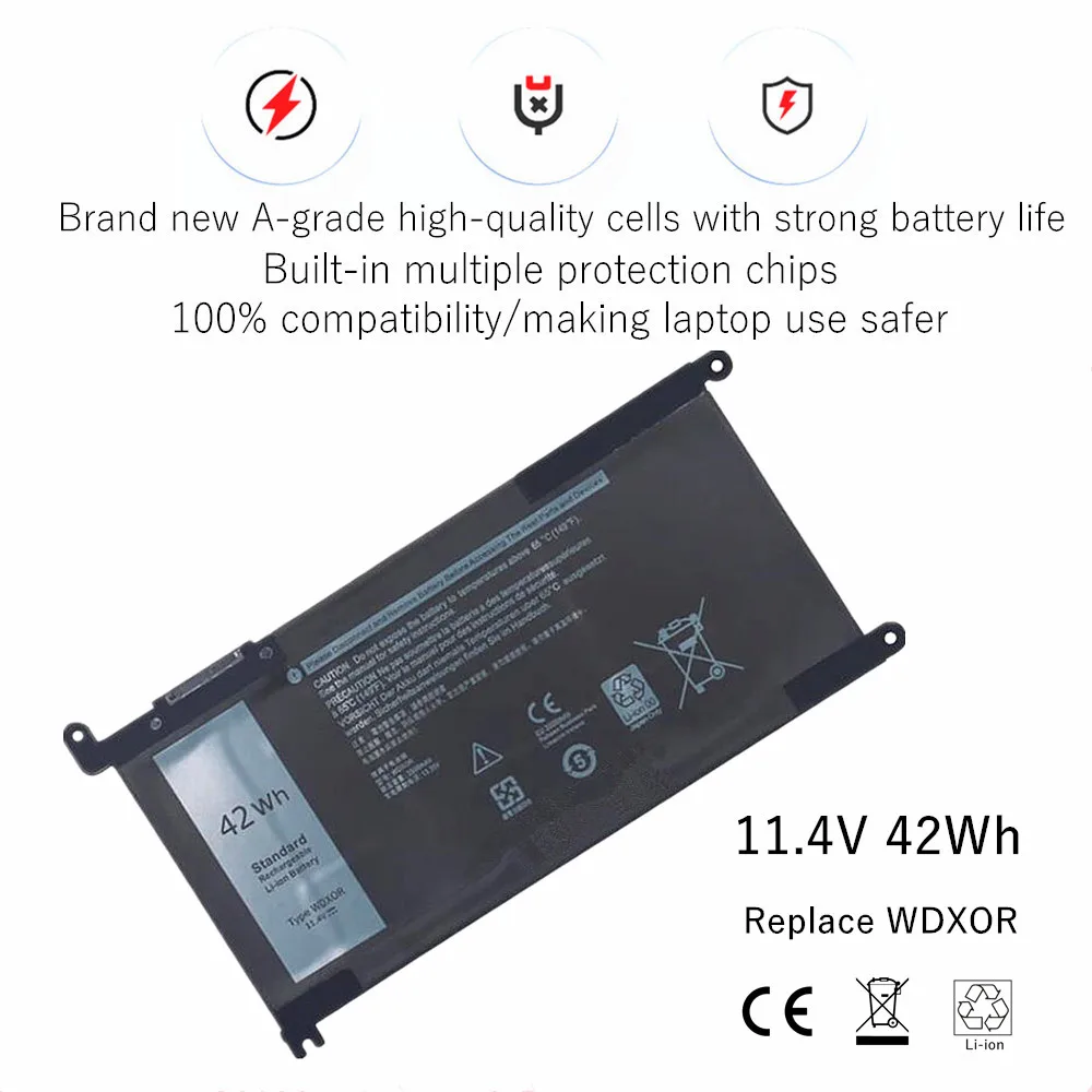 WDXOR Laptop battery For Dell Inspiron 13 5000 5368 5378 5379 7378 7368 14 7460 7472 0FC92N 03CRH3 0T2JX4 P74G WDX0R Y3F7Y