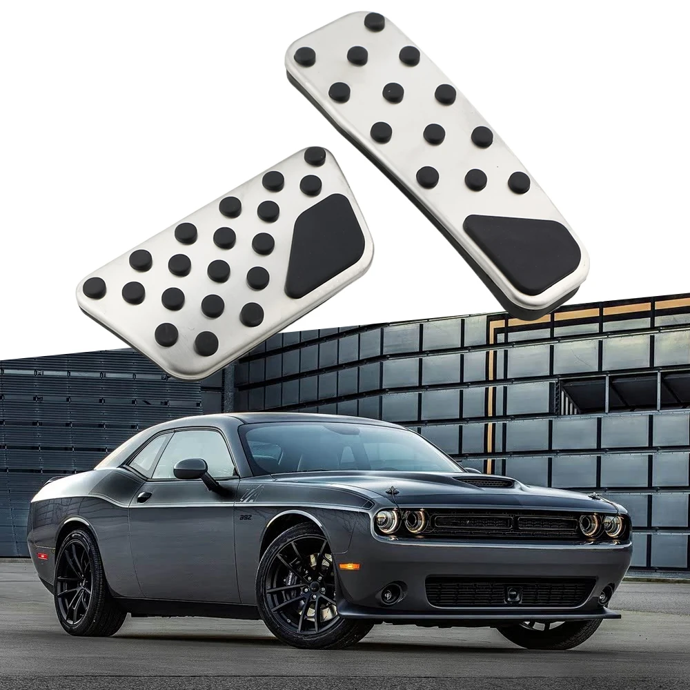 For Dodge Charger Challenger 2009-2019 Chrysler 300 2014-2019 Pedals Gas Brake Pedal Cover Stainless Steel Protector Accessories