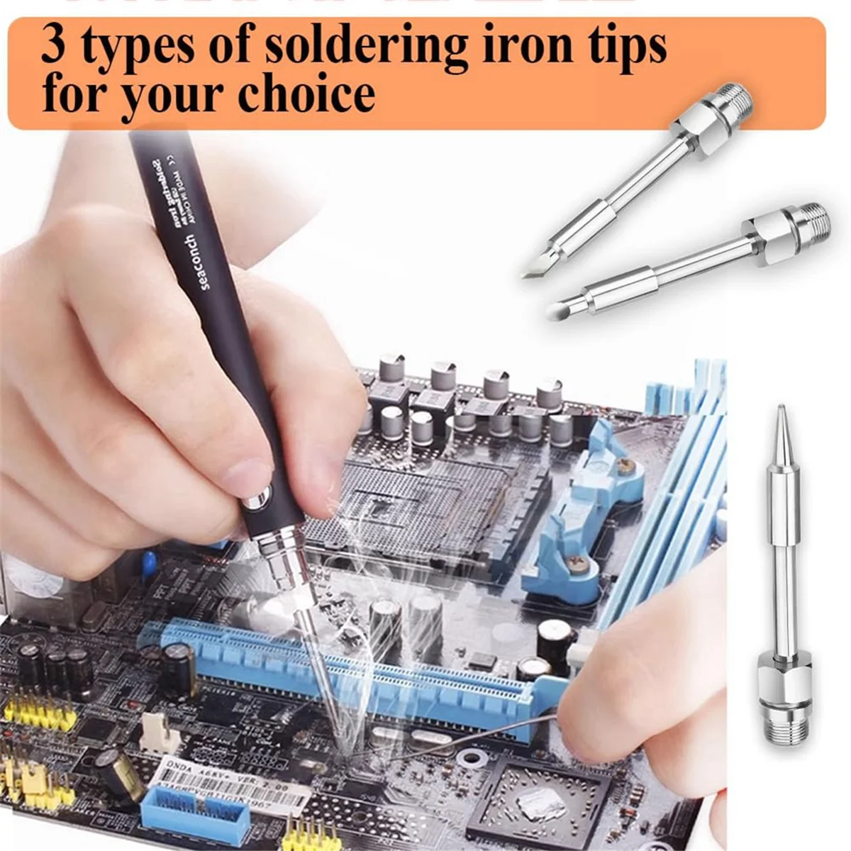 3PCS USB Soldering Iron Tips Welding Tools 8W Solder Tip for USB Soldering Iron Electric Soldering Iron Repair