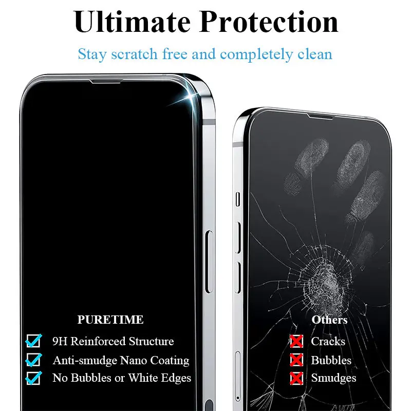 99D Full Protective Glass For iPhone 15 14 13 12 mini 11 Pro Max Tempered Screen Protector iPhone X XR XS Max 7 8 6 Plus Film