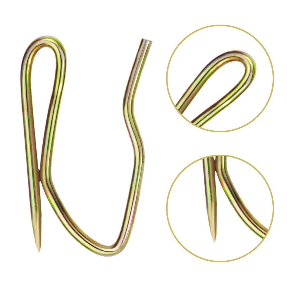 

50Pcs Stainless Steel Curtain Hooks Golden S-Shape Design for Living Room Window Tiebacks Multi Use Wall Hanger Decorative