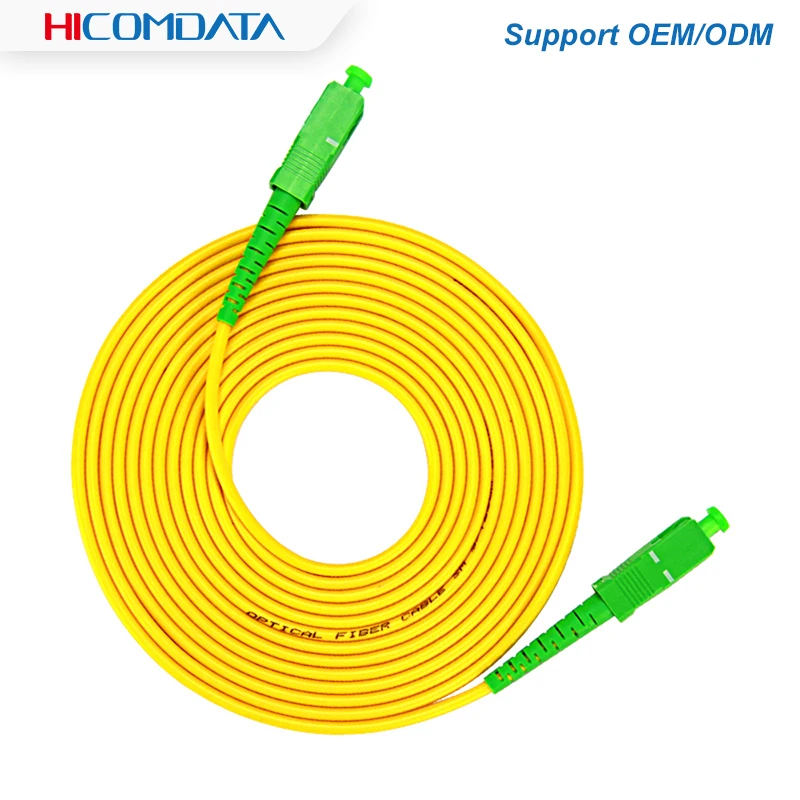 SC/cabo remendo fibra ótica do único modo SC SC SC SM 2.0mm 3.0mm 9/125um FTTH cabo remendo fibra ótica 1m