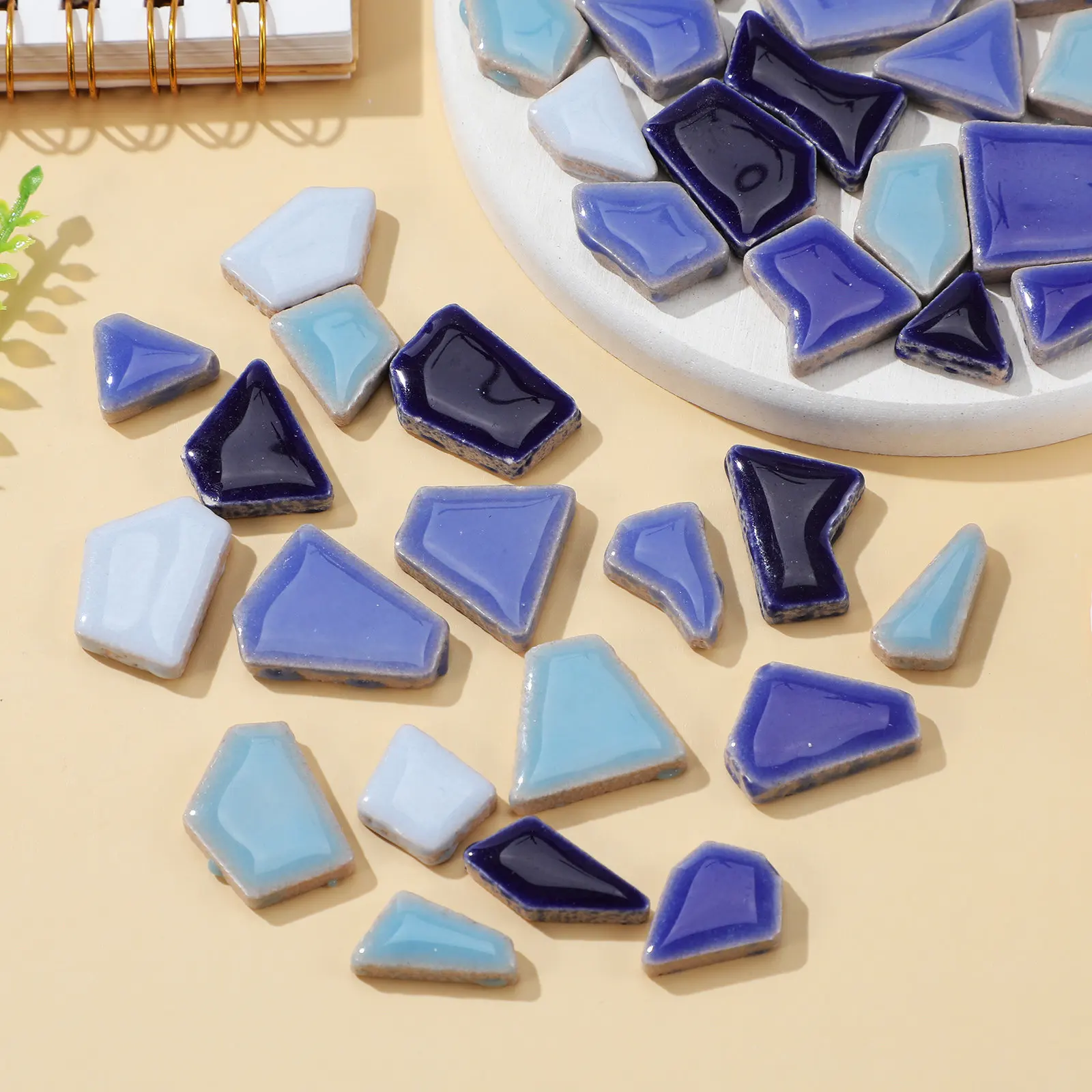 Bright DIY Mosaic Scatter Ceramic Tile Irregular Shape Pieces Creative Crafting Home Garden Decoration Assorted Tiles