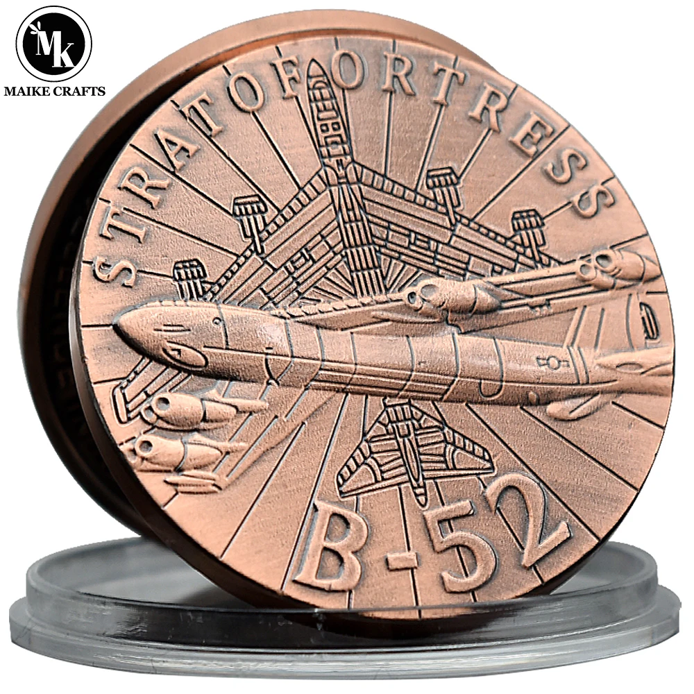 US B- 52 Bomber Challenge Coin Stratofortress Metal Copper Coin Commemorative Collection Gift