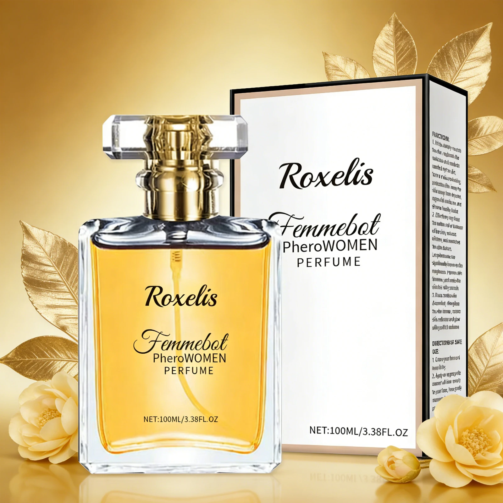 

Roxelis 100ml Informational Scent Perfume - Floral fragrance, fresh and long-lasting, charming female romantic date spray
