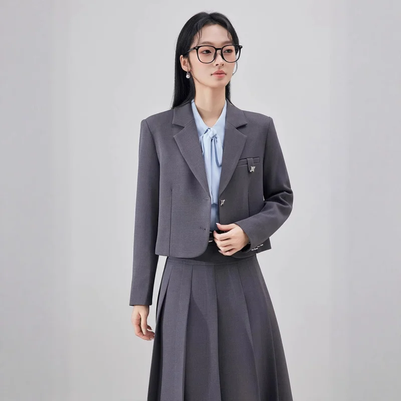 طقم بدلة رسمية للنساء، طراز خريفي جديد، مقابلة طلاب الكلية، التنقل، سترة مناسبة رسمية، ملابس العمل