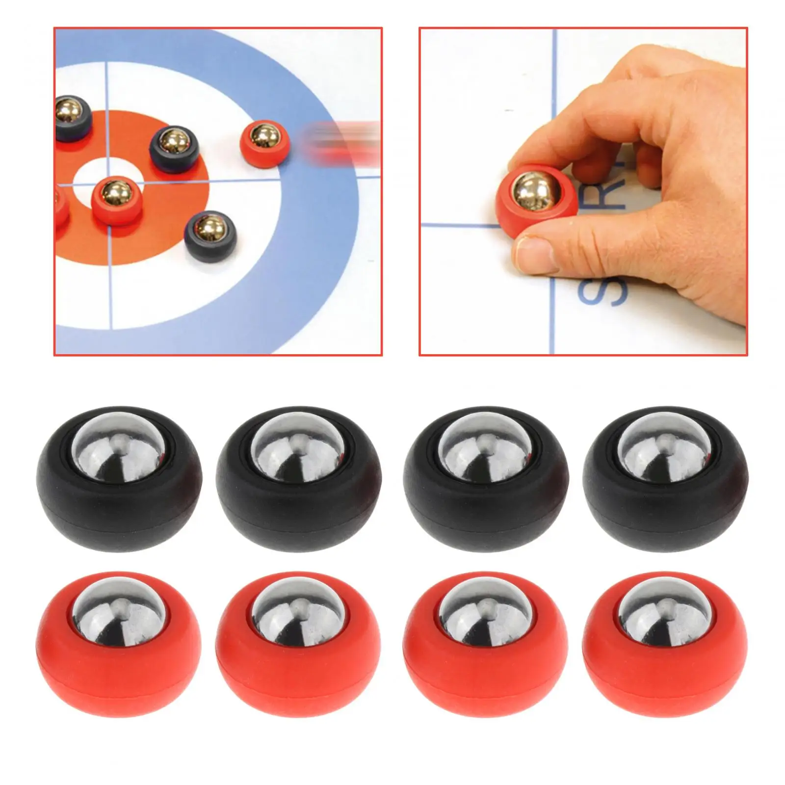 8x Mini Shuffleboard Pucks Set Shuffleboard Table Accessories Equipment Adults Diameter 18mm Shuffleboard Rollers for Games Home