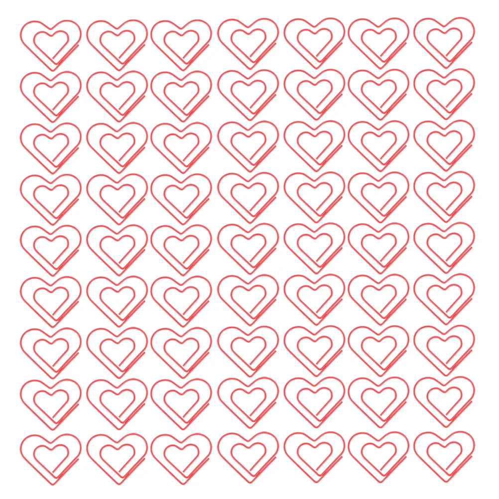 

100 Pcs Heart Metal Clips for Journals Funny Paper Cute Love Decorative Note Small