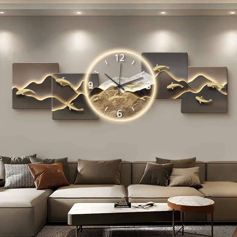 #Silent Nordic Light Wall Clock Cable Bathroom Wall Clock Office House Modern Aesthetic Wand Klok Woonkamer Room Decoration
