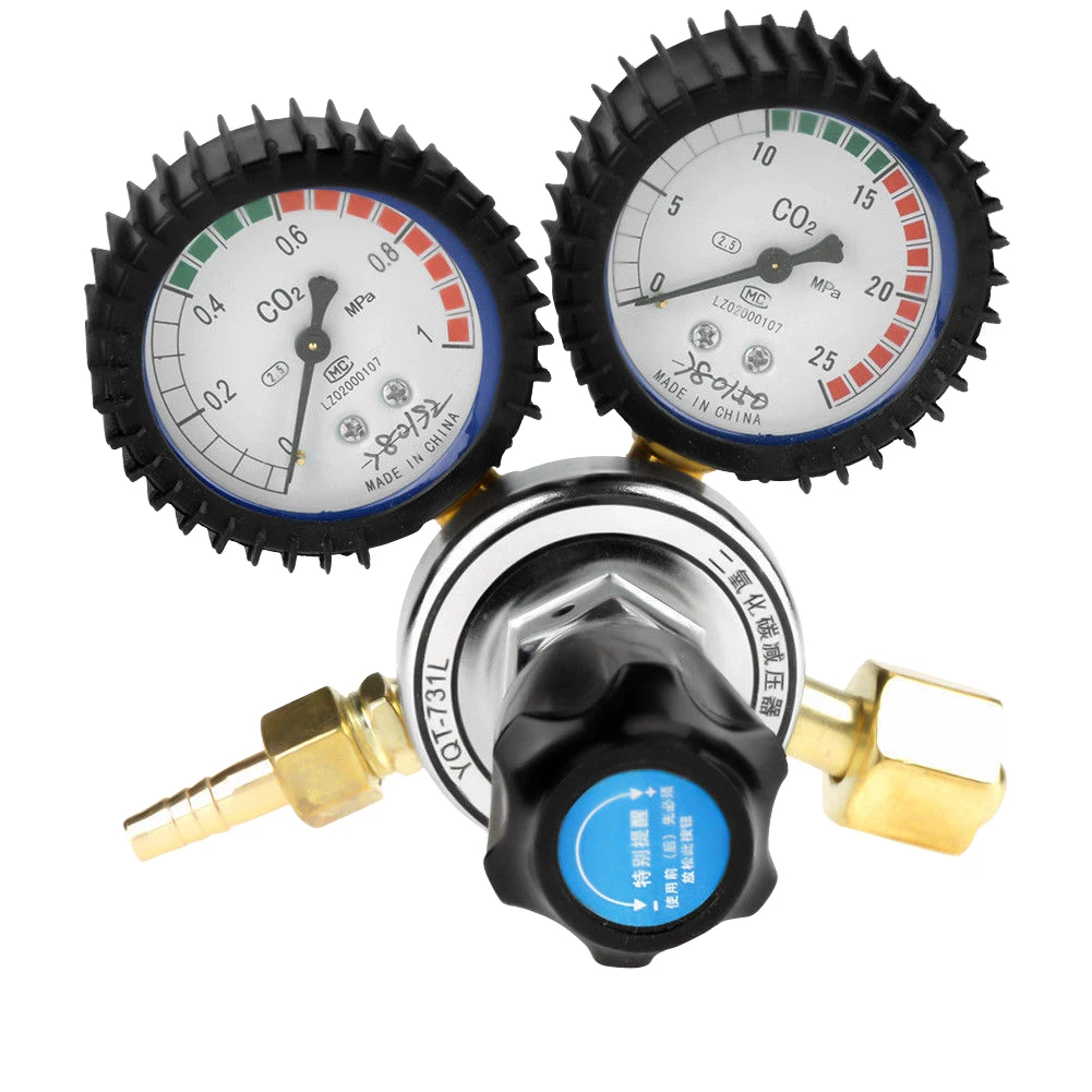 Welding Weld Gauges Pressure Reducer Valves CO2 Argon Gas Regulator Flowmeter Carbon Dioxide Heated Pressure Gauge