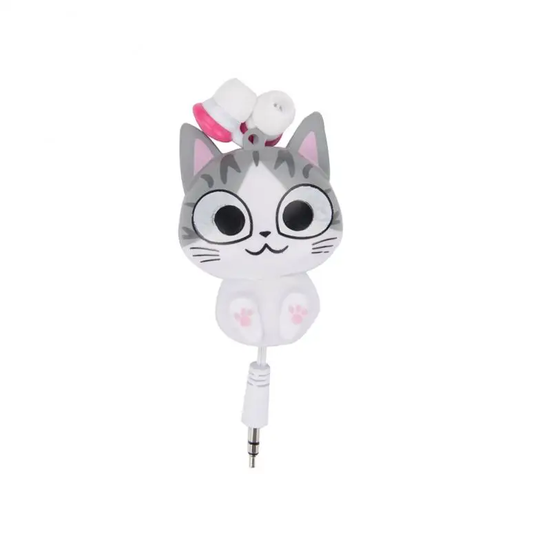 Cute Cartoon In-Ear Earphone Mini Portable Noise Canceling Line Control Earbuds for Samsung Huawei Xiaomi Smart Phone Child Kid