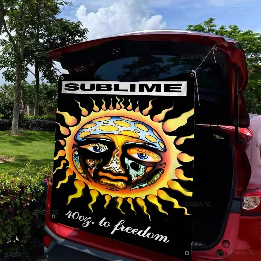 S-Sublime Band Retro Flags Multiple Choice Living Studio Booth Interior Decoration Banner