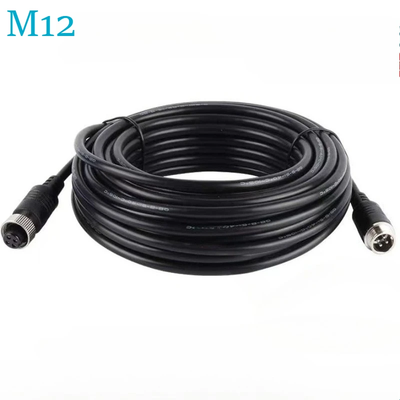 4 Pin Aviation Extension Video Cable for Bus Turck Van Lorry RV Monitor CCTV DVR TV backup Camera Wiring Harness Connection