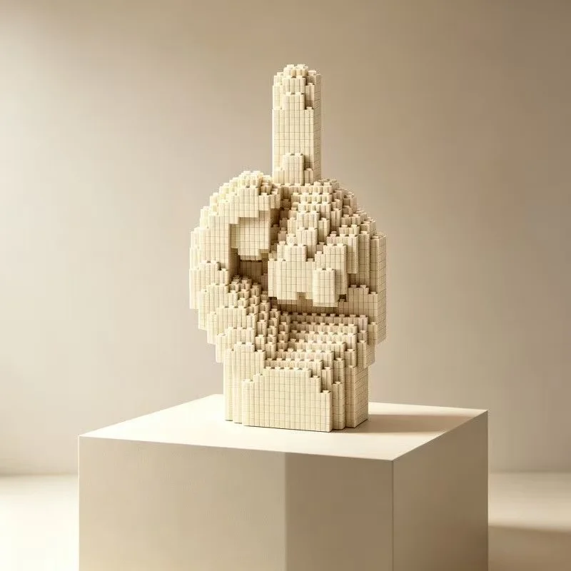 New Art Ornament Finger Building Blocks 3D Stereoscopic Assembly Building Blocks Toy Boy and Girl Gift Desktop Ornament view 5