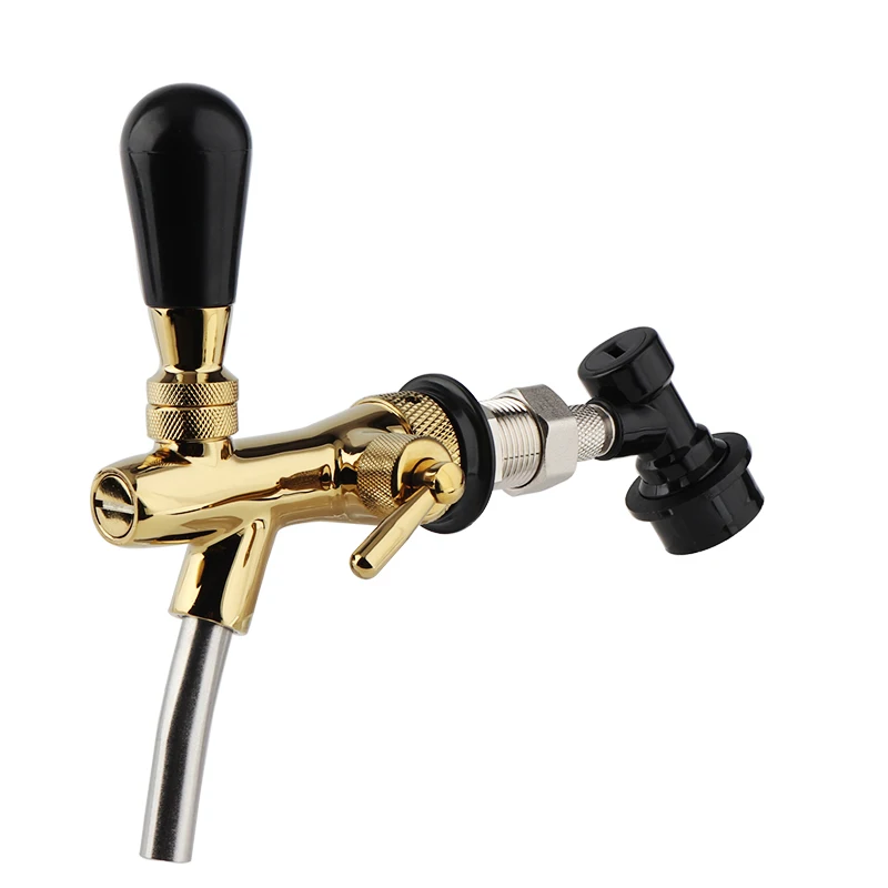 Adjustable beer faucet beer handle chrome faucet stem G5/8