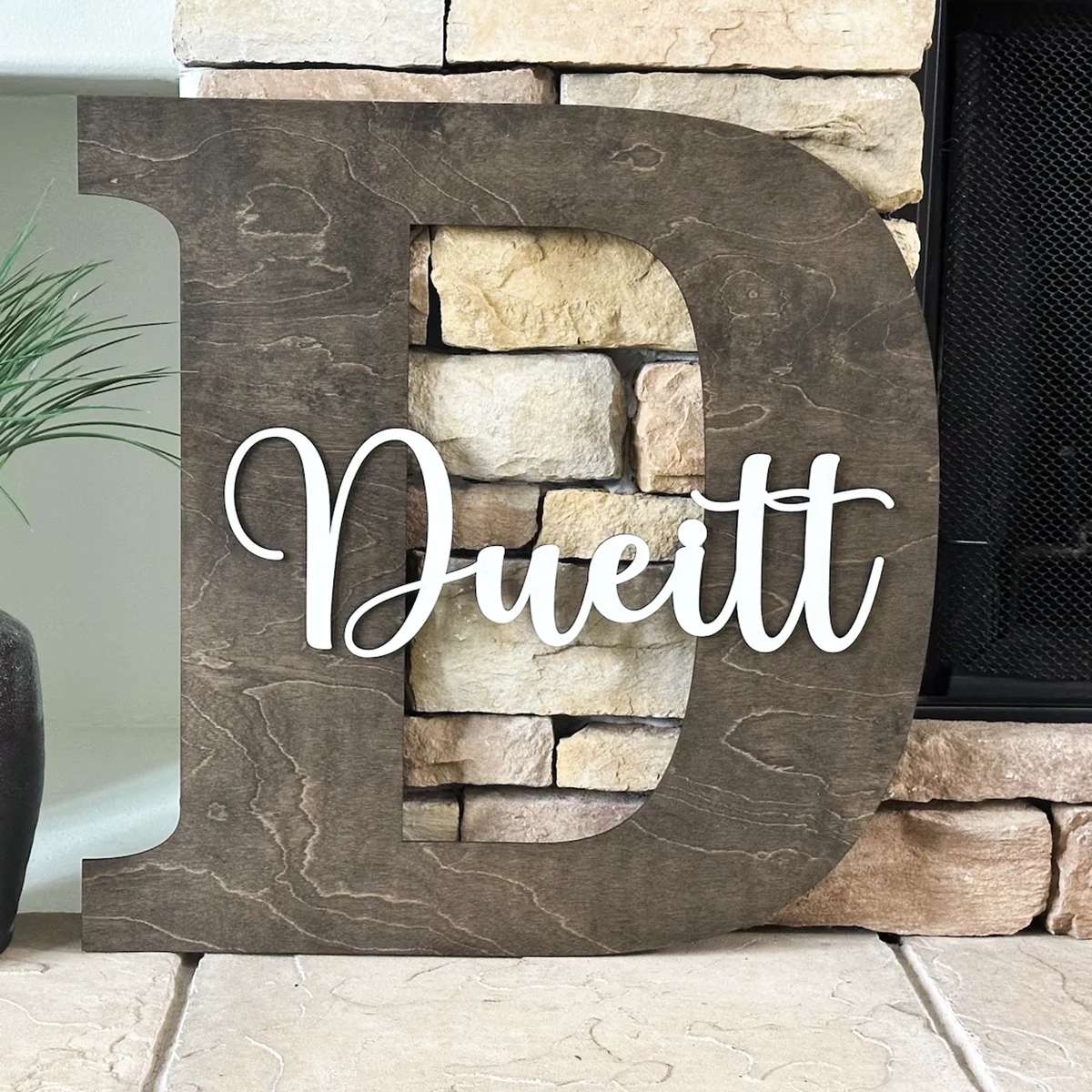 1Pc Custom Guestbook Wooden Name Plaque,Home Kids Room Nursery Bedroom Wall Door Decor,DIY Paintable,Birthday Wedding Gift