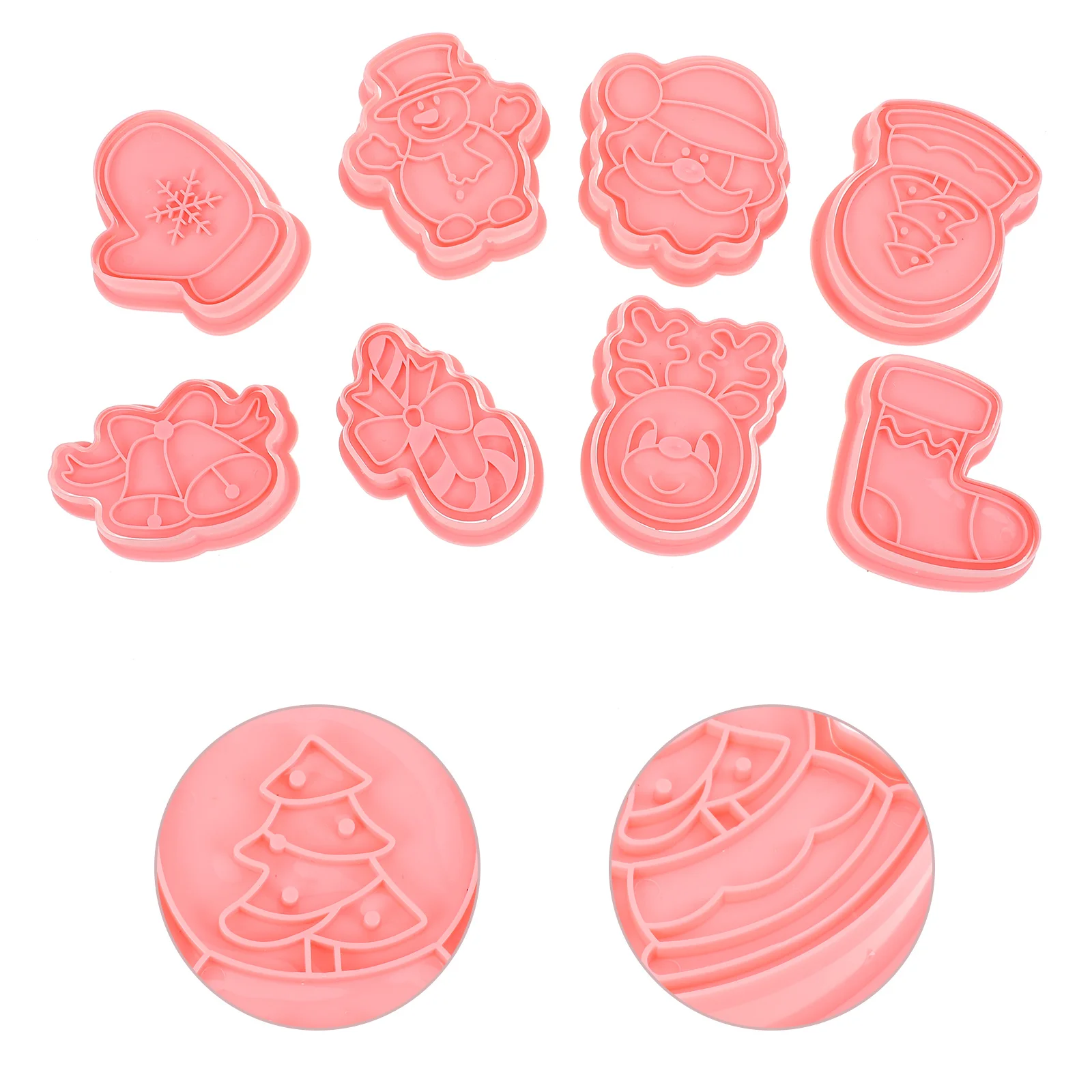 8 pezzi stampo per biscotti da forno stampi per goffratura per biscotti di Natale strumento per timbratura torta cartone animato fai da te per biscotti cioccolatini artigianato