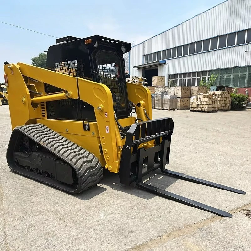 High Strength Chassis Skid Steer Loader Multiple Attachments Optional For Warehouse Loading And Unloading Works
