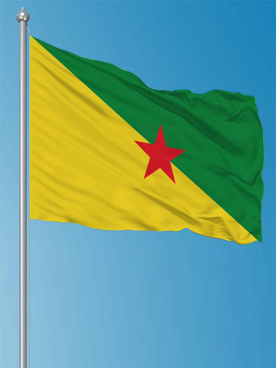 60X90CM 90x150cm Flag of French Guiana Polyester Printed Banner For Decor