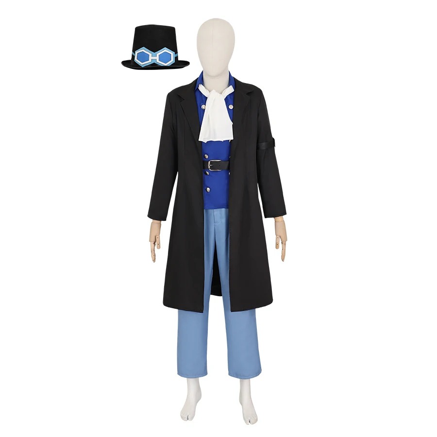 

Anime Sabo from Cosplay Costume Cloak Mens Suit Halloween coat vest shirt pant tie uniform Hat set