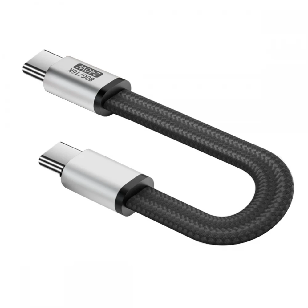 USB C to USB C 80Gbps Magnetic Cable Flat Slim FPC Cable 18cm with 240W and 16K@30hz  Compatible with Thunderbolt3/4/5