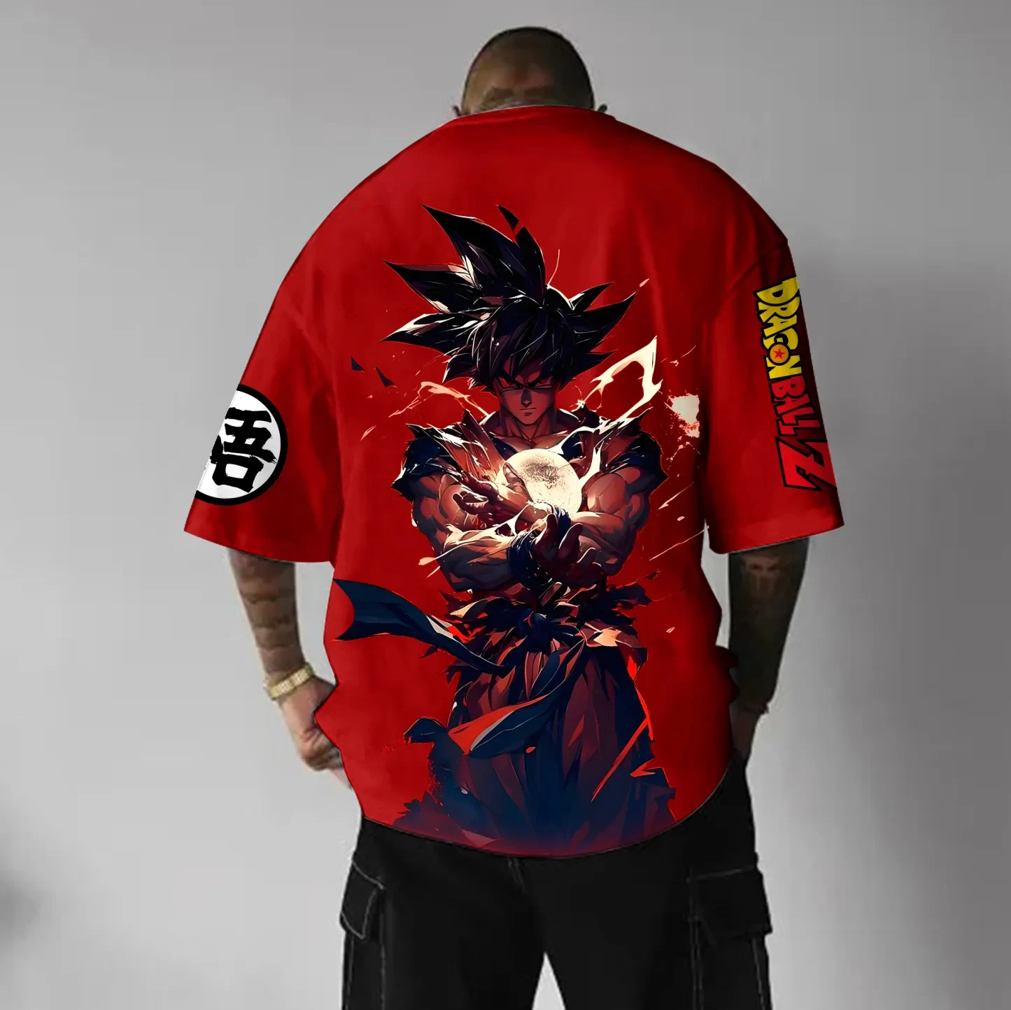 Koszulka męska z krótkim rękawem i okrągłym dekoltem Dragon Ball Collaboration, bestsellerowa, letnia, sportowa i codzienna, w dużych rozmiarach, idealna do dojazdów do pracy.