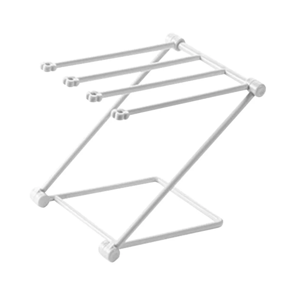2pcs Practical 4 Arms Dishcloth Drying Rack Folding Design PP Hand Towel Stand Vertical Towel Rack For Kitchen