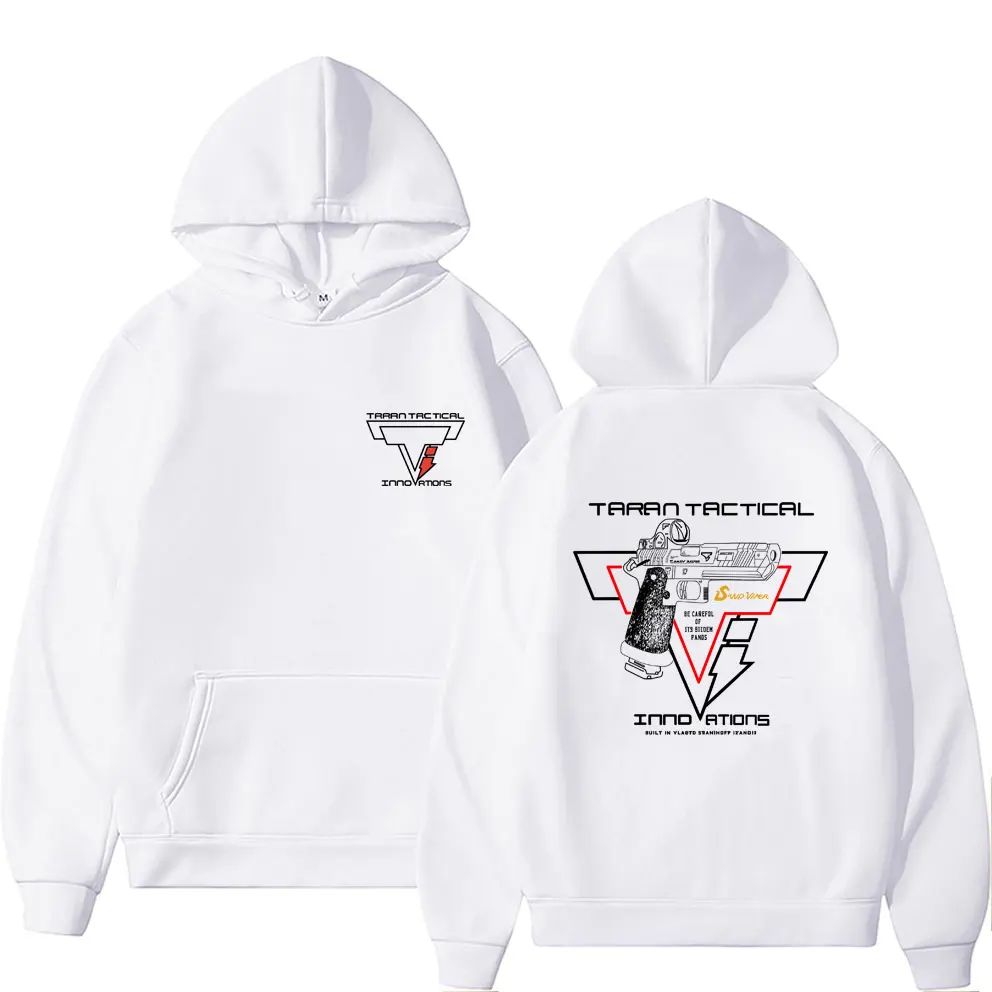 Taran Tactical Pistol Print Super Elastic Hoodie Unisex Casual Oversized Pullover Hoodies Men Women Fashion Vintage Sweatshirt