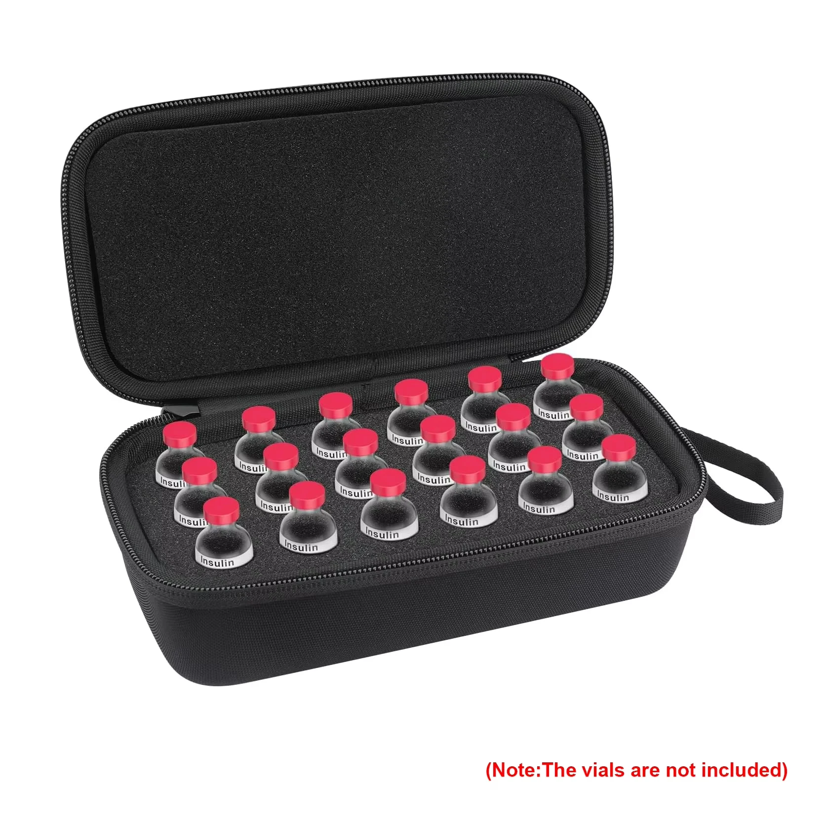 18 Slots Insulin Fridge Holder Vial Storage Case for Refrigerator Standard 10ml U-100 Vials, Safe Snug Secure Vial Protector