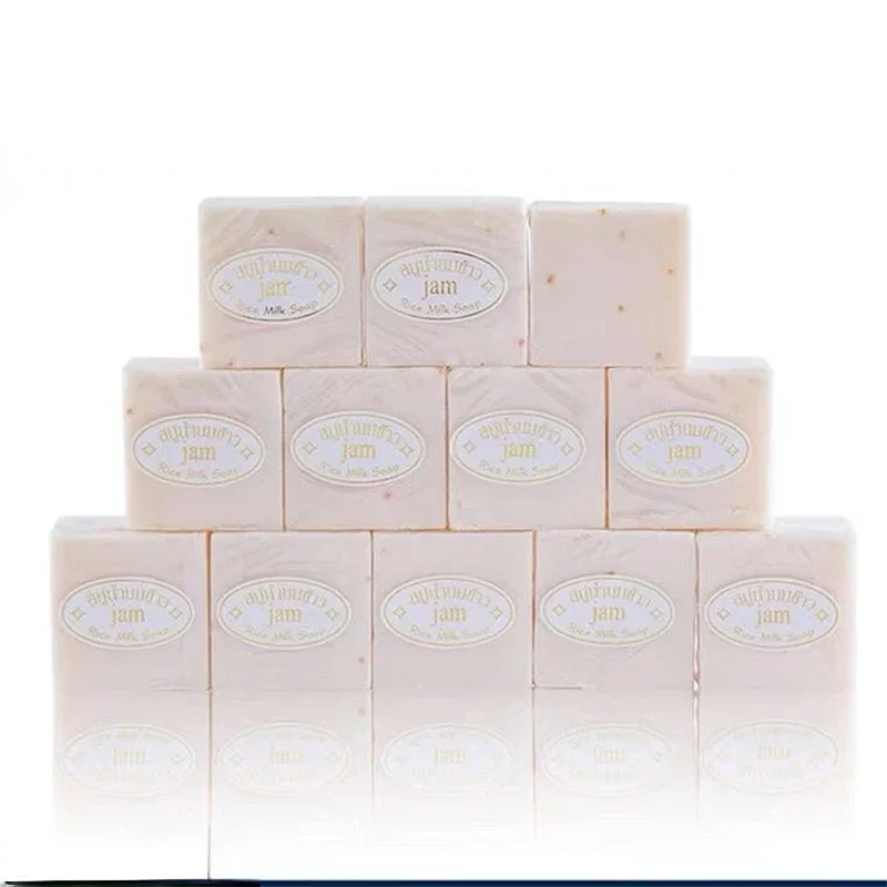 3PCS JAM Rice Soap Original Thailand Handmade Rice Milk Soap Original K BROTHERS Rice Milk Soap Whitening 65g