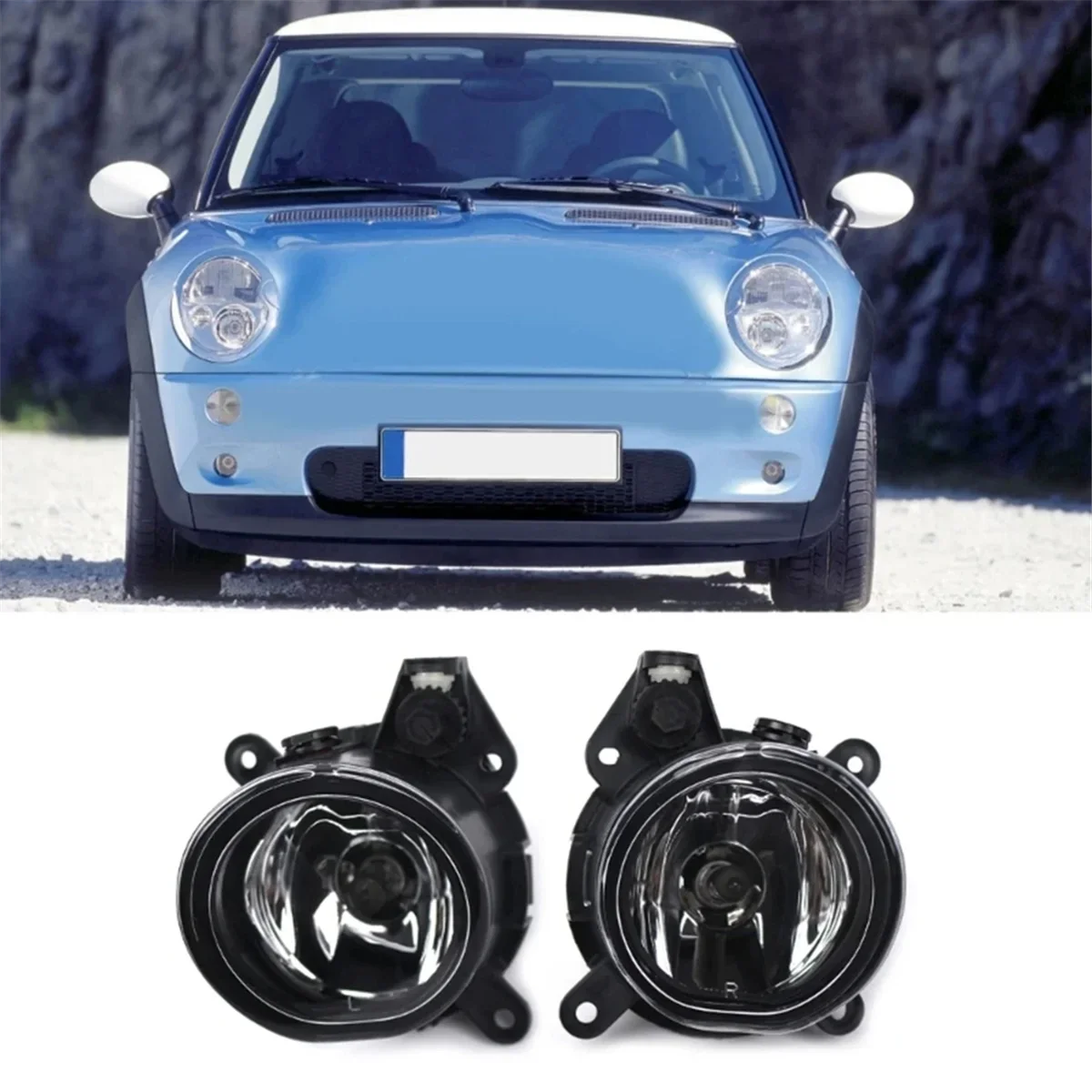 

Pair Left&Right Fog Lamp For Mini Cooper R50 R52 R53 Front Bumper Anti Fog Light 63176925049 63176925050