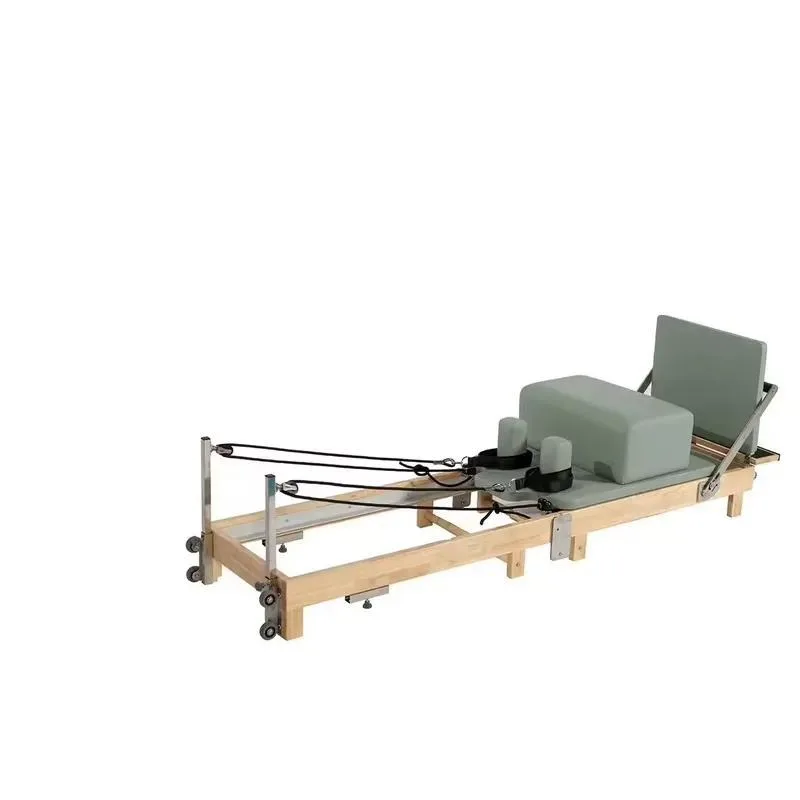 Foldable Pilates Reformer Machine Durable Portable Core Bed for Home Yoga Studio Use