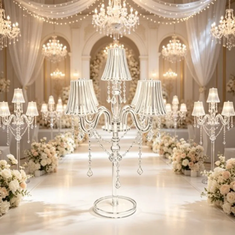 Crystal Candle Holders Romantic Wedding Creative Candle Holders European Luxury Candles Holder Aesthetic Home Decor Supplies