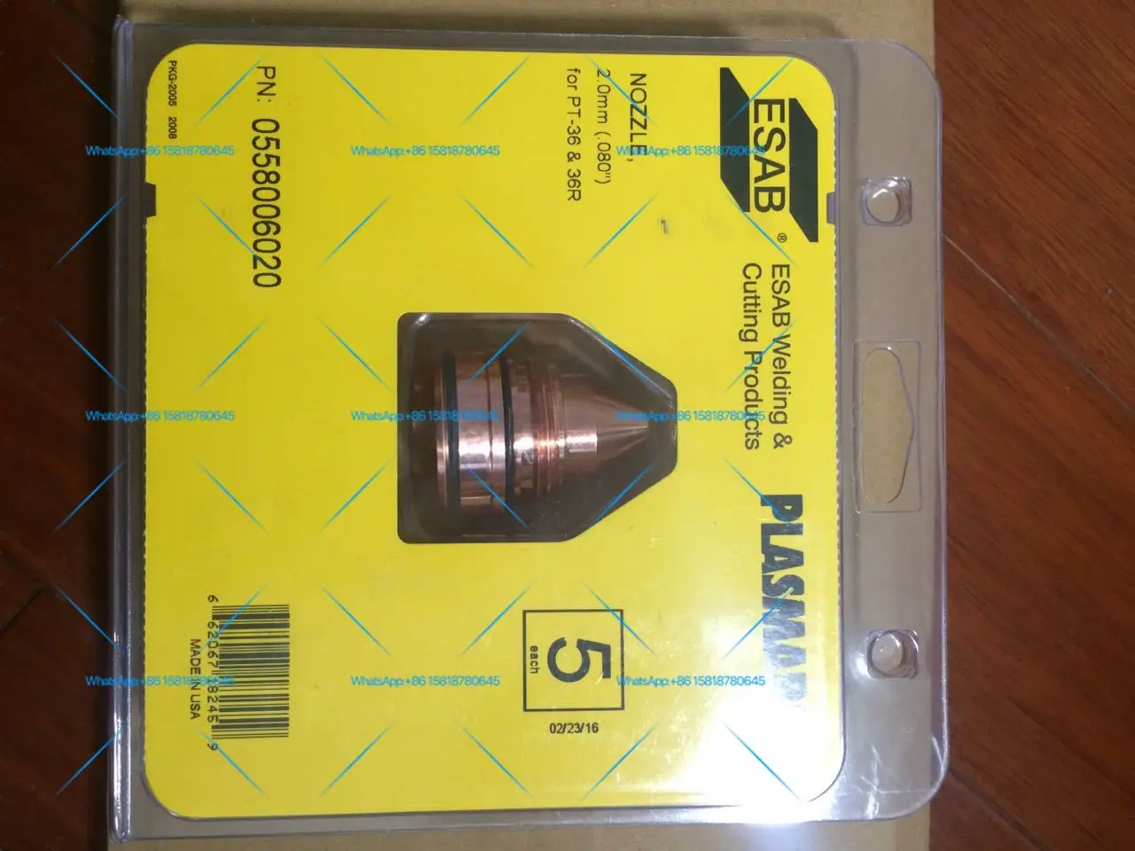 Máquina de corte por plasma ESAB, boquilla de plasma original ESAB 0558006020 (5PCS)