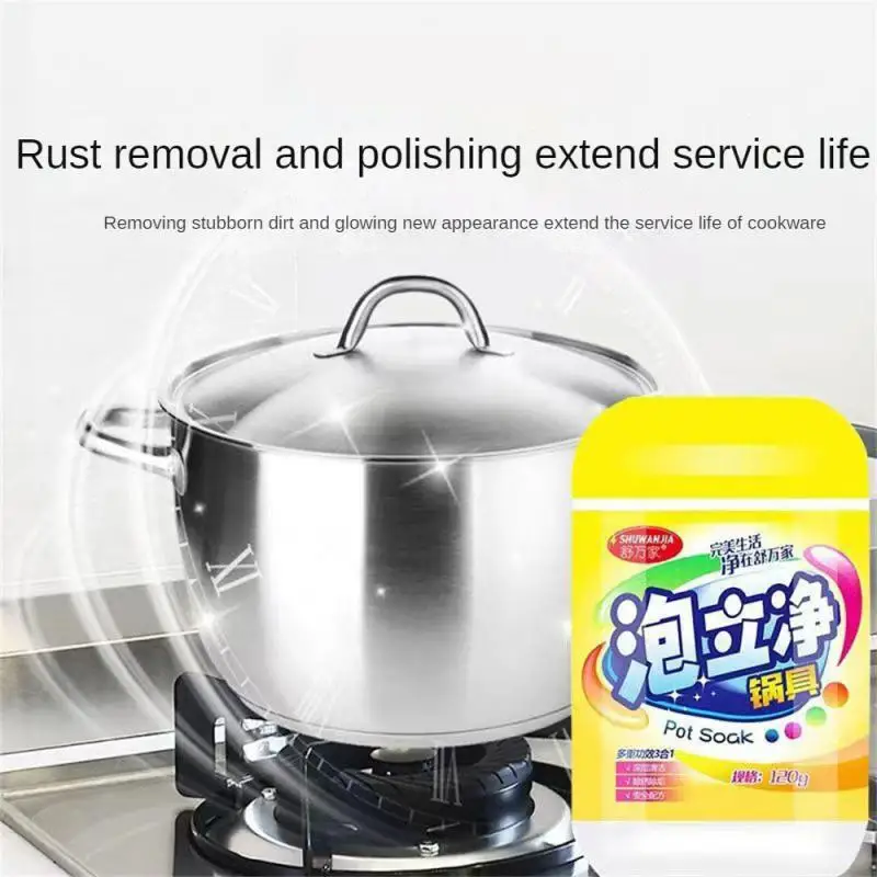 Cleaning Powder Cleaning Agent Multifunctional Bubble Powder for Strong Heavy Oil Dirt Washing Pot Bottom Rust Removal Cleaner