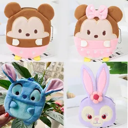 Disney Super Quality Plush Children Zipper Coin Bags Storage Pouch Cute Mikey Stitch Wallets Women Mini Wallet