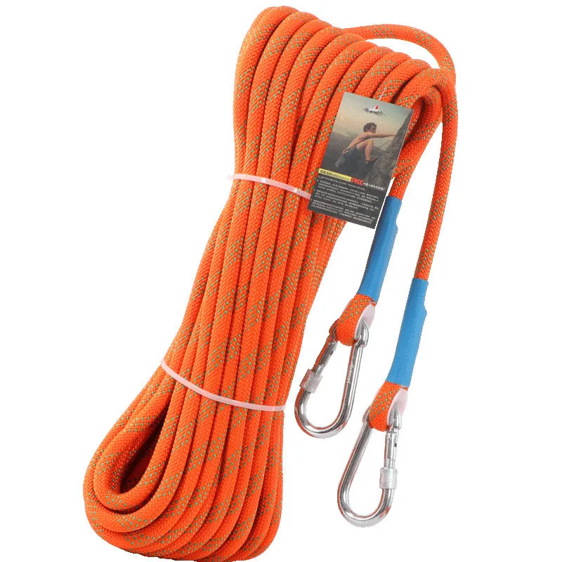 12mm Safety Rope for High-Altitude Operations - AC Installation Lanyard, Professional Rock Climbing Fall Arrest Rope
