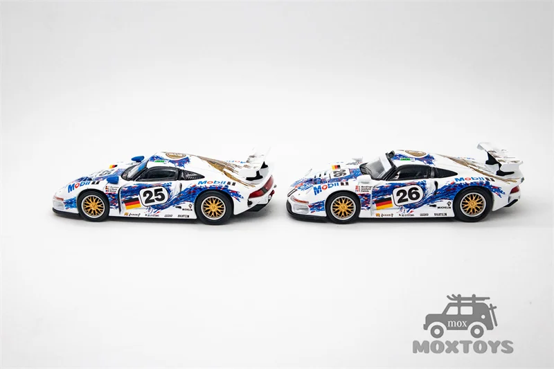 Rotterdam Ky-Petite voiture l'inventaire moulée sous pression, modèle exclusif 1:64, 911Gt1-Doppelset 24dispurennen Le Mans 1996 #25 & #26 limited1000