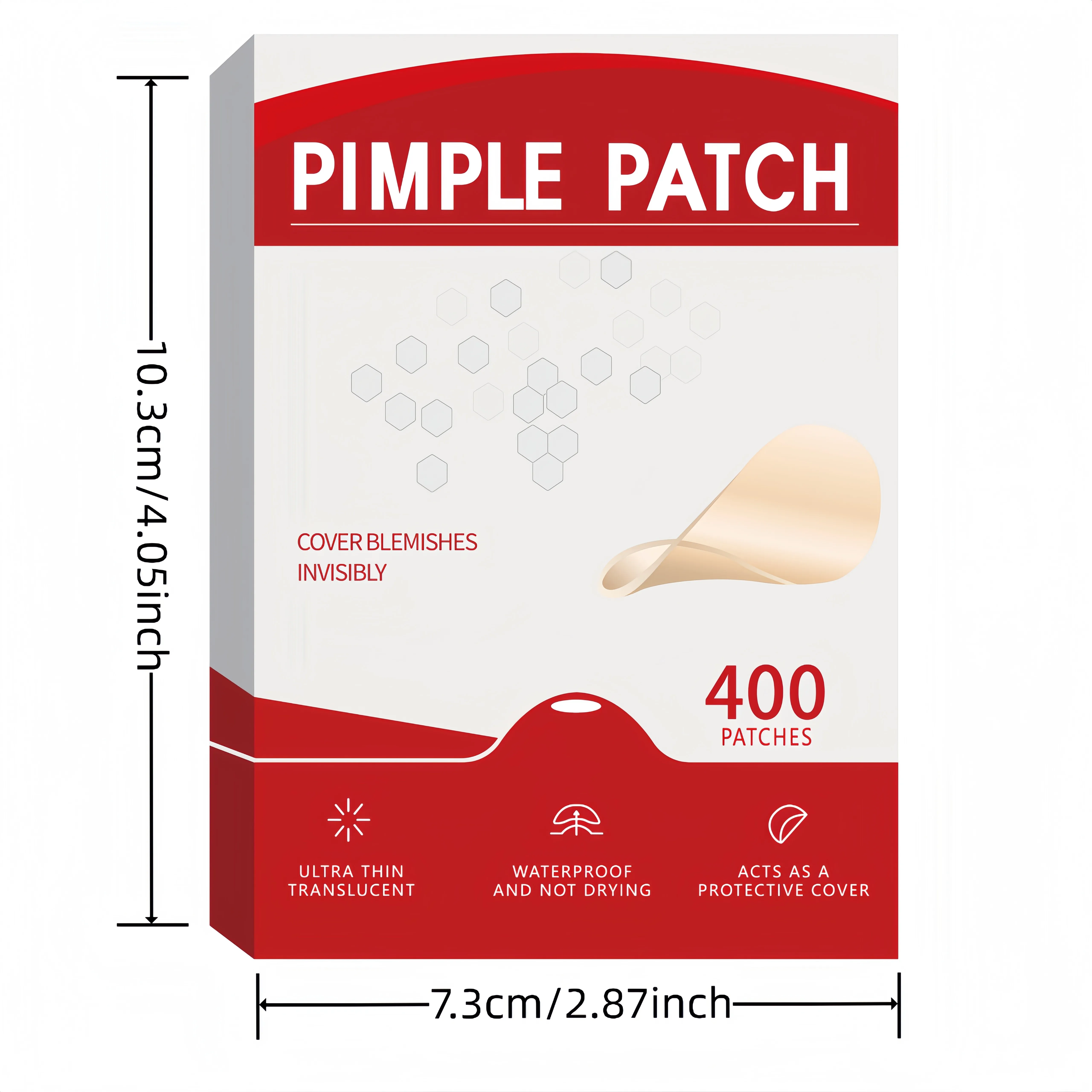 400pcs Acne Patch, Covers Pimple And Acne, Pimple Patch for Covering Zits And Blemishes, Spot Stickers for Face And Skin view 4