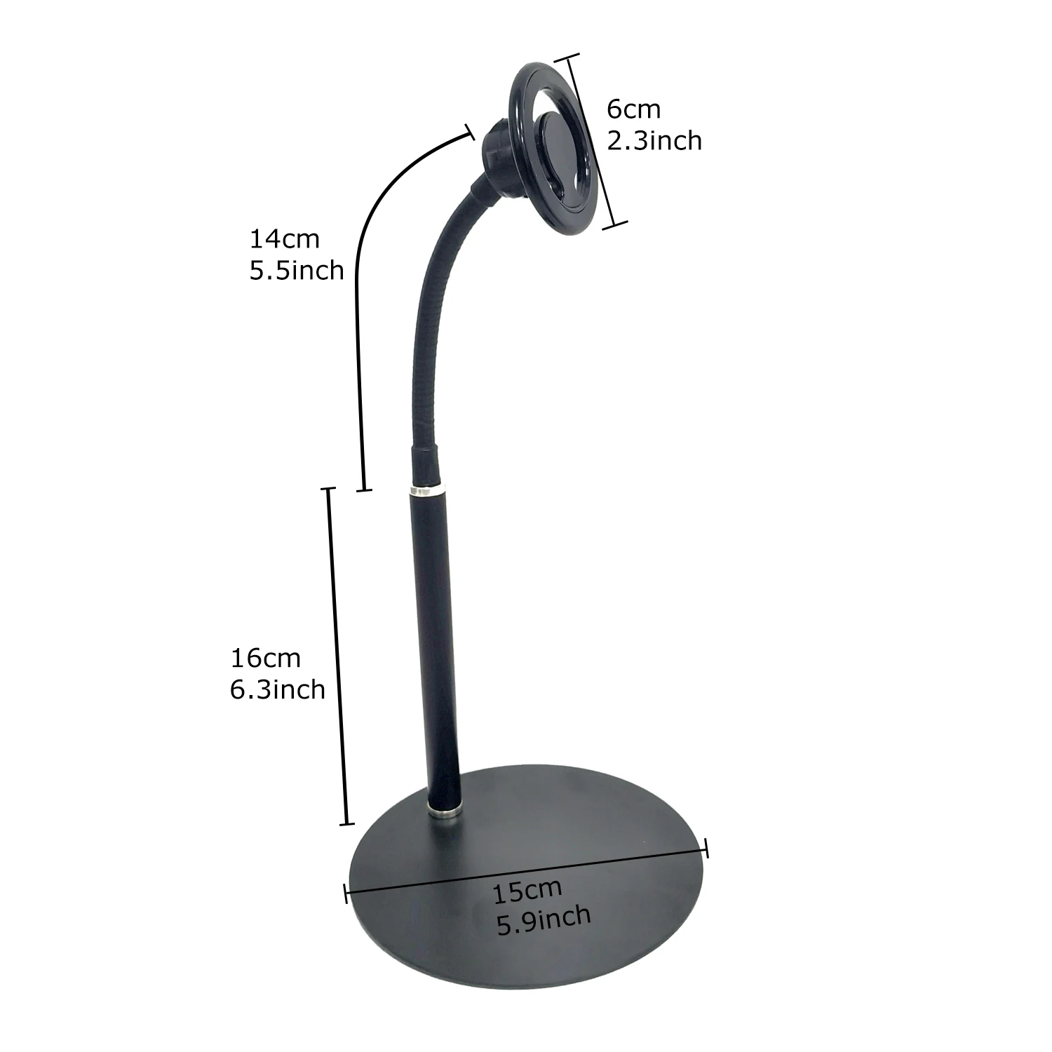 ขาตั้งโทรศัพท์มือถือ ปรับความสูงและมุมได้ ขาตั้งแม่เหล็กแบบคอห่านสำหรับโต๊ะทำงาน แขนยืดหยุ่น ใช้ได้กับโทรศัพท์ทุกรุ่น