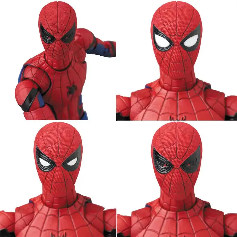 Mafex 103 Spider-Man Actionfigur Spielzeug Spiderman Homecoming Deluxe Edition Multi-Zubehör Modell Statue Puppe Sammlerstück Geschenk