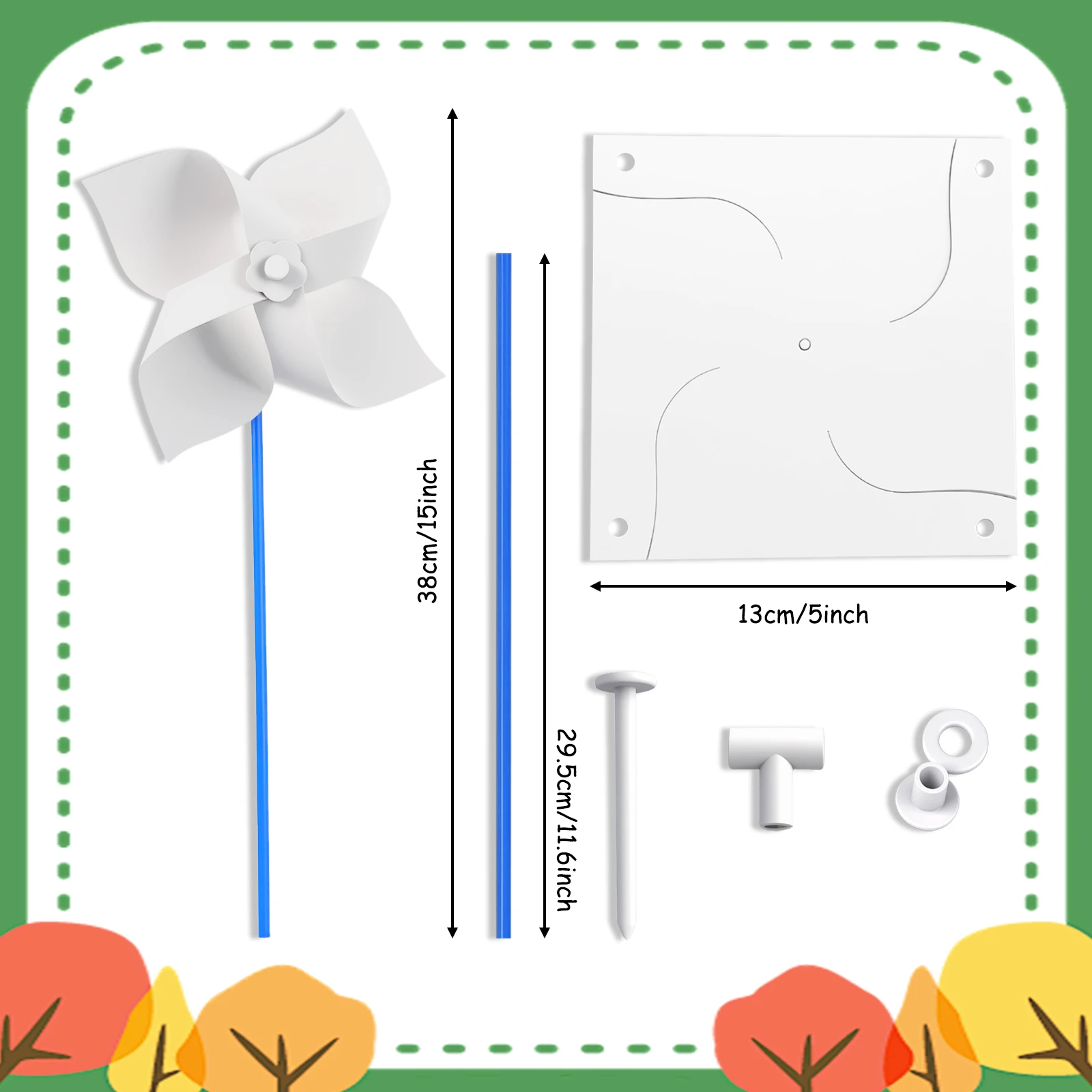 Picture 7: 6-12Pcs DIY Paper Pinwheels for Kids White Blank Paper Pinwheel Craft Kit for Summer Activities School Daycare Home Fun Graffiti